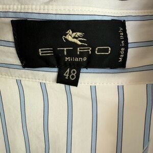 Etro Blue Striped Shirt